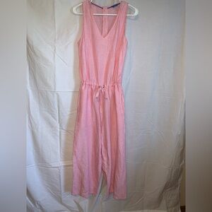 Joules Red and White Striped Sleeveless Jumpsuit